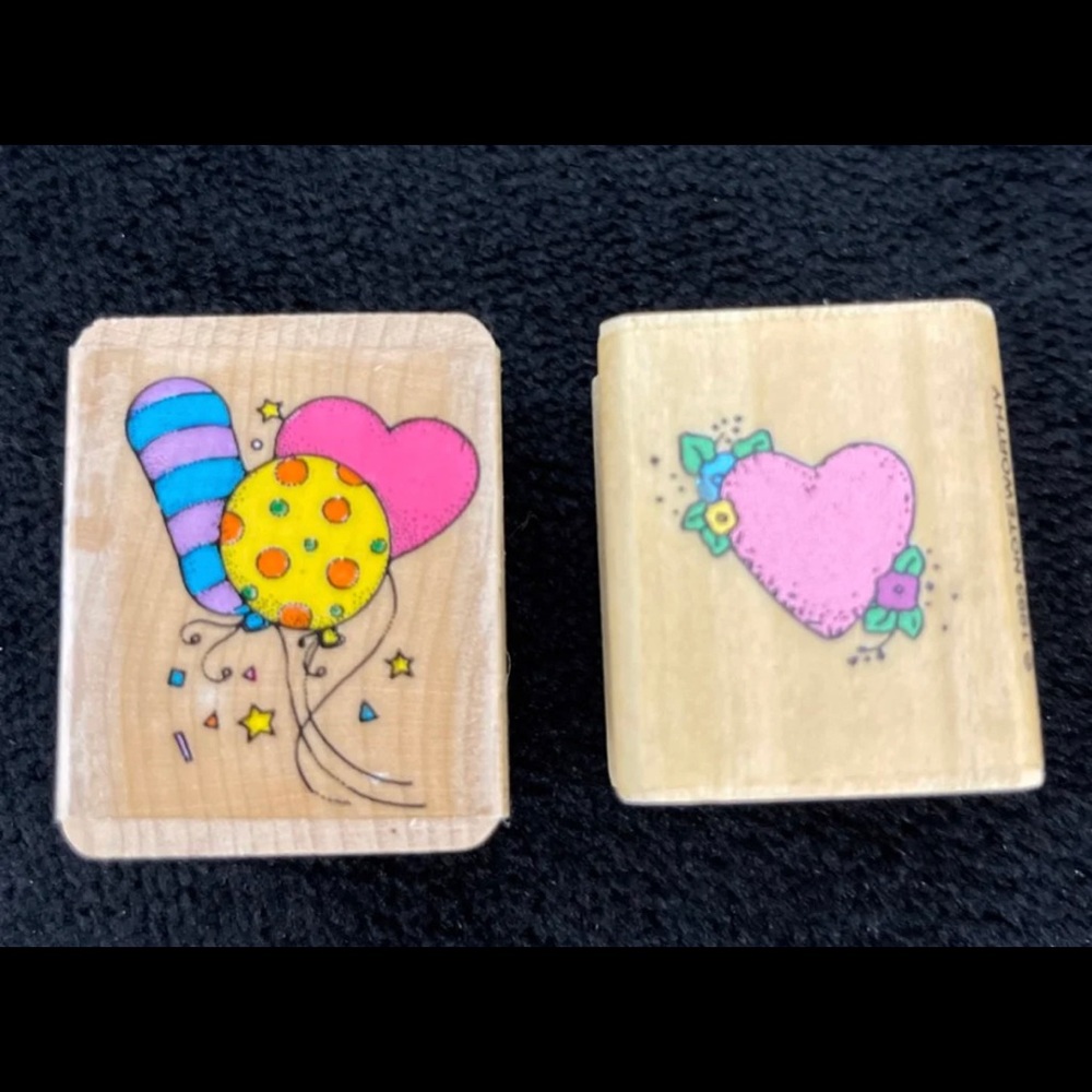 Rubber Stamps (Hearts, Balloons & Kitty) - Picture 5 of 7